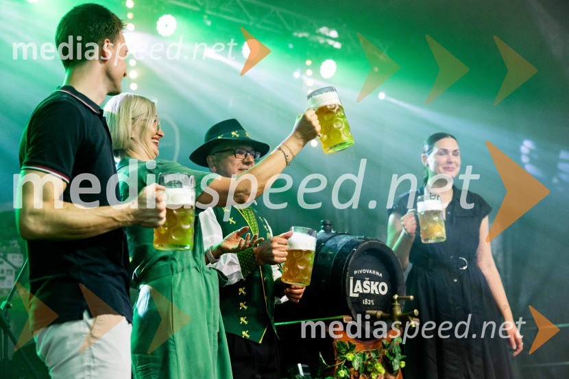  Marko Šantej, župan, Občina Laško;  Marta Bulhak, direktorica Pivovarna Laško Union;  ... ;  Tina Belej, vodja trajnosti in korporativne vključenosti Pivovarna Laško UnionDan Laščanov, Pivo in Cvetje 2024