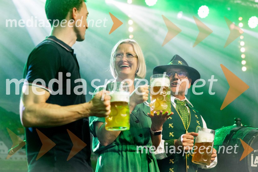  Marko Šantej, župan, Občina Laško;  Marta Bulhak, direktorica Pivovarna Laško Union;  ... Dan Laščanov, Pivo in Cvetje 2024