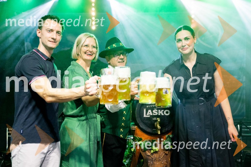  Marko Šantej, župan, Občina Laško;  Marta Bulhak, direktorica Pivovarna Laško Union;  ... ;  Tina Belej, vodja trajnosti in korporativne vključenosti Pivovarna Laško UnionDan Laščanov, Pivo in Cvetje 2024
