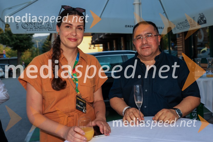  Tina Belej, vodja trajnosti in korporativne vključenosti Pivovarna Laško Union;  Valery Arakelov, direktor in lastnik podjetja Terme Resort d.o.o.59. festival Pivo in cvetje Laško, otvoritev festivala