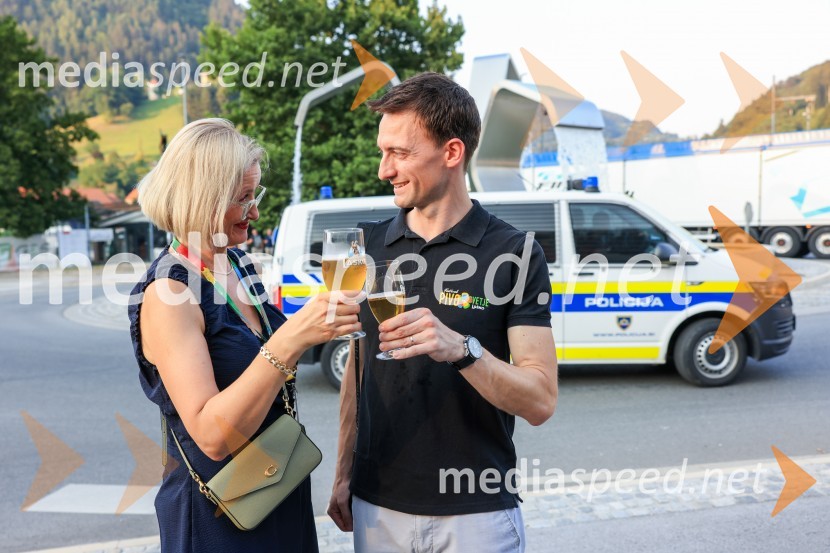  Marko Šantej, župan, Občina Laško;  Marta Bulhak, direktorica Pivovarna Laško Union59. festival Pivo in cvetje Laško, otvoritev festivala