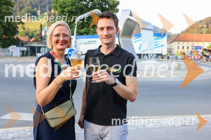  Marta Bulhak, direktorica Pivovarna Laško Union;  Marko Šantej, župan, Občina Laško59. festival Pivo in cvetje Laško, otvoritev festivala