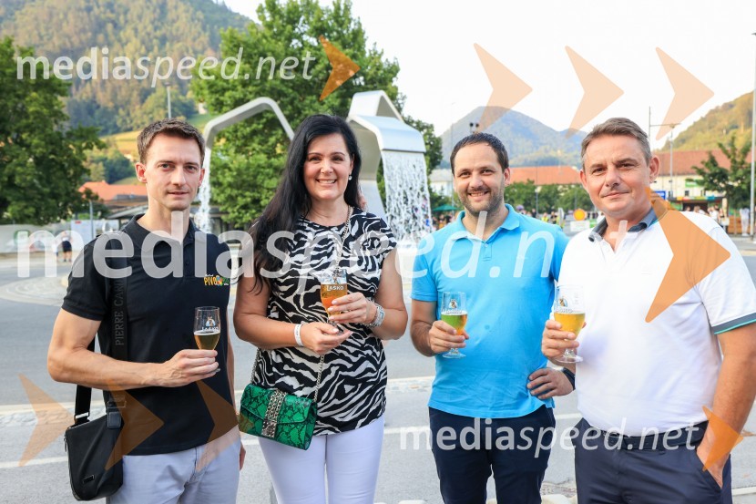  Marko Šantej, župan, Občina Laško;  Janja Sluga, poslanka Gibanje Svoboda;  Marko Funkl, župan, Občina Hrastnik;  Marko Diaci, župan, Občina Šentjur59. festival Pivo in cvetje Laško, otvoritev festivala