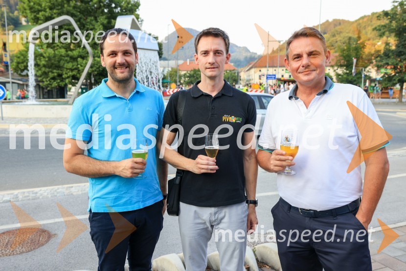  Marko Funkl, župan, Občina Hrastnik;  Marko Šantej, župan, Občina Laško;  Marko Diaci, župan, Občina Šentjur59. festival Pivo in cvetje Laško, otvoritev festivala