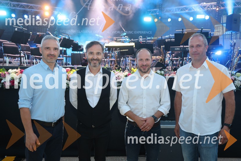  Janez Cigler Kralj, poslanec;  Mladen Delin, direktor festivala Arsana;  Jernej Vrtovec, NSi; dr. Marko Soršak, župan, Občina Hoče-SlivnicaGala večer slovenske popevke na Festivalu Arsana
