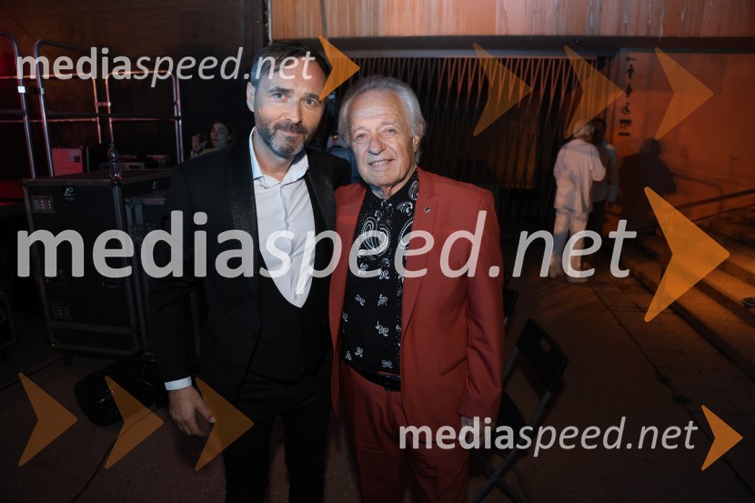  Mladen Delin, direktor festivala Arsana;  Alfi Nipič, pevecGala večer slovenske popevke na Festivalu Arsana