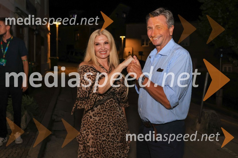  Helena Blagne, pevka;  Borut Pahor, nekdanji predsednik Republike SlovenijeFestival Pivo in cvetje 2024, petek