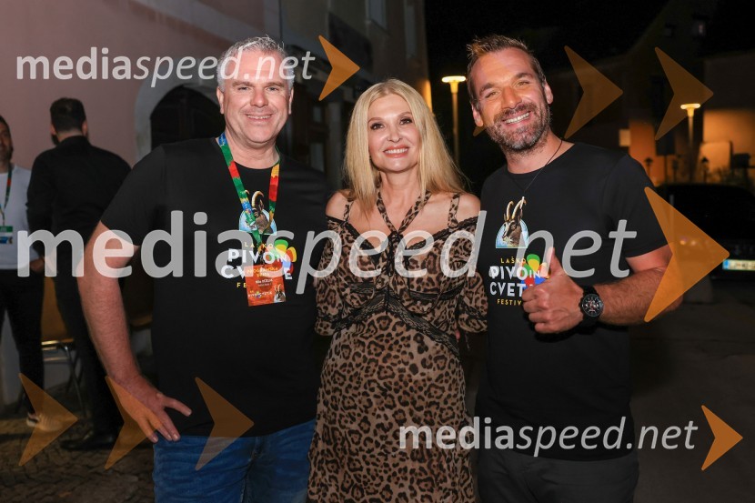  Miha Deželak, radijski voditelj, humanitarec;  Helena Blagne, pevka;  Iztok Gustinčič, radijski voditelj, glasbenikFestival Pivo in cvetje 2024, petek