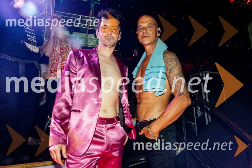  Martin Štibernik, glasbenik;  Roman Ratej, bobnar, skupina Šank RockFestival Pivo in cvetje 2024, petek