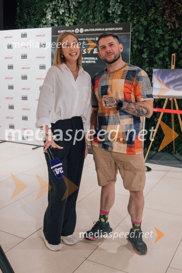  Tjaša Železen, novinarka POP TV;  Klemen Bunderla, radijski voditelj, radio AktualAction Night s filmom Twister 2 v Cineplexx Ljubljana