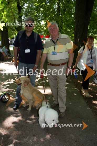 Andrej Verlič, podžupan Maribora in prim. prof. dr. Erih Tetičkovič, predsednik Društva za varstvo in proti mučenju živali Maribor1. Tačkov tek