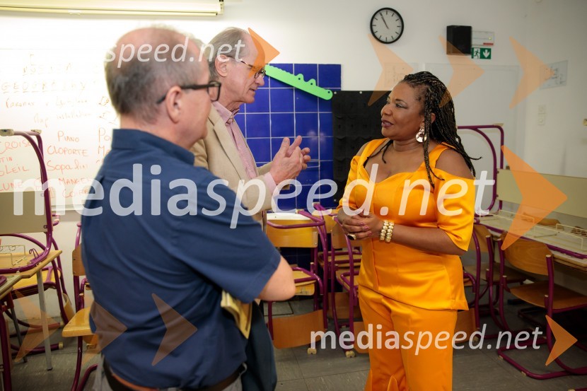  Eduardo Prisco Paraiso Ramos,  Brazilski veleposlanik v Sloveniji;  Margareth Menezes, pevkaMargareth Menezes, koncert, Ljubljana Festival