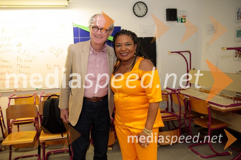  Eduardo Prisco Paraiso Ramos,  Brazilski veleposlanik v Sloveniji;  Margareth Menezes, pevkaMargareth Menezes, koncert, Ljubljana Festival