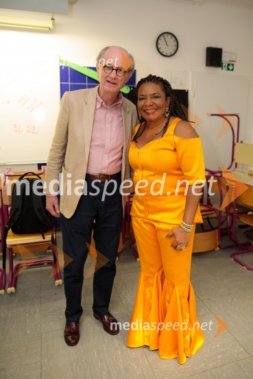  Eduardo Prisco Paraiso Ramos,  Brazilski veleposlanik v Sloveniji;  Margareth Menezes, pevkaMargareth Menezes, koncert, Ljubljana Festival