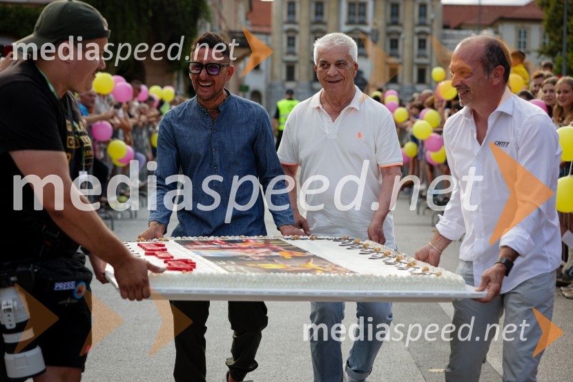 Sprejem Tadeja Pogačarja v Ljubljani