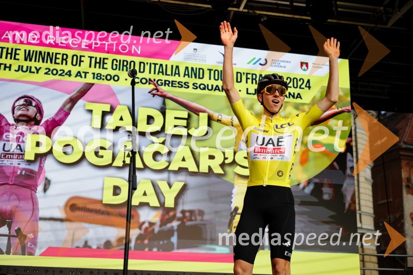  Tadej Pogačar, kolesarSprejem Tadeja Pogačarja v Ljubljani