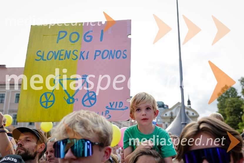 Sprejem Tadeja Pogačarja v Ljubljani