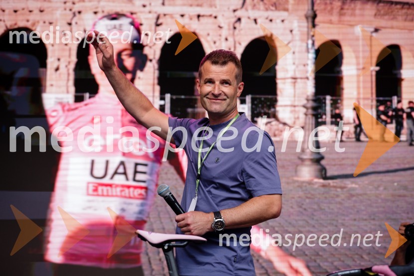  Andrej Hauptman, nekdanji kolesar, selektor državne kolesarske reprezentanceSprejem Tadeja Pogačarja v Ljubljani