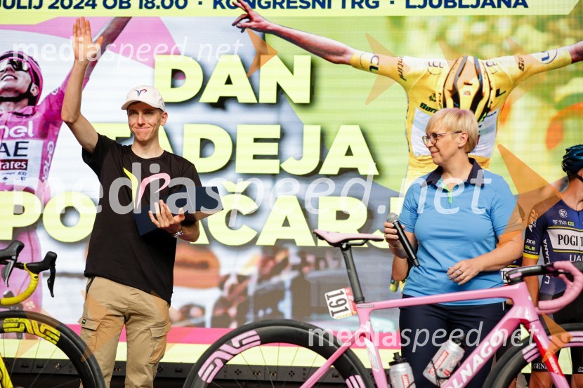  Tadej Pogačar, kolesar; dr. Nataša Pirc Musar, predsednica Republike SlovenijeSprejem Tadeja Pogačarja v Ljubljani