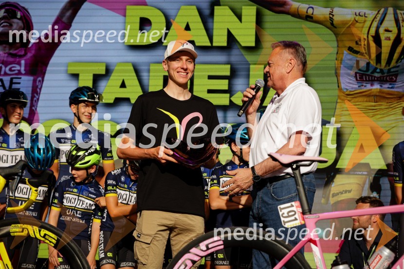  Tadej Pogačar, kolesar;  Zoran Janković, župan, Mestna občina LjubljanaSprejem Tadeja Pogačarja v Ljubljani