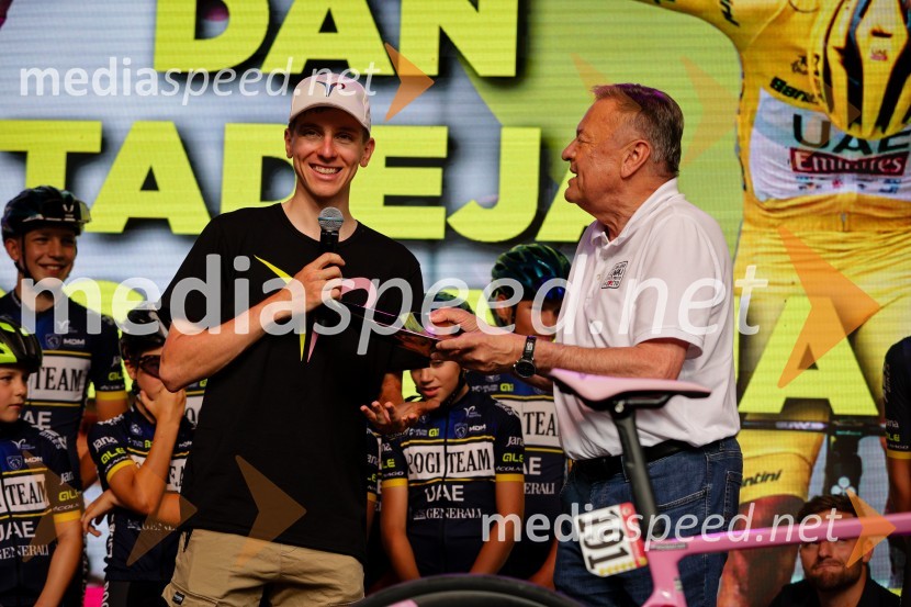  Tadej Pogačar, kolesar;  Zoran Janković, župan, Mestna občina LjubljanaSprejem Tadeja Pogačarja v Ljubljani