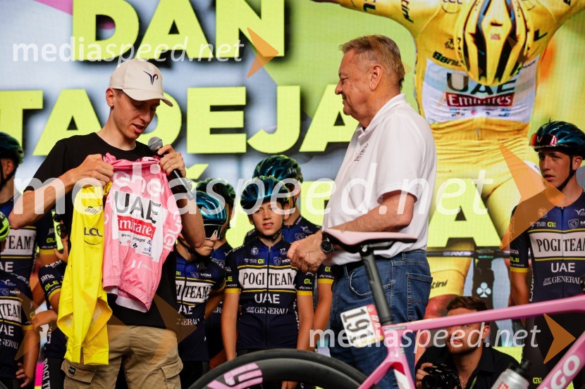  Tadej Pogačar, kolesar;  Zoran Janković, župan, Mestna občina LjubljanaSprejem Tadeja Pogačarja v Ljubljani