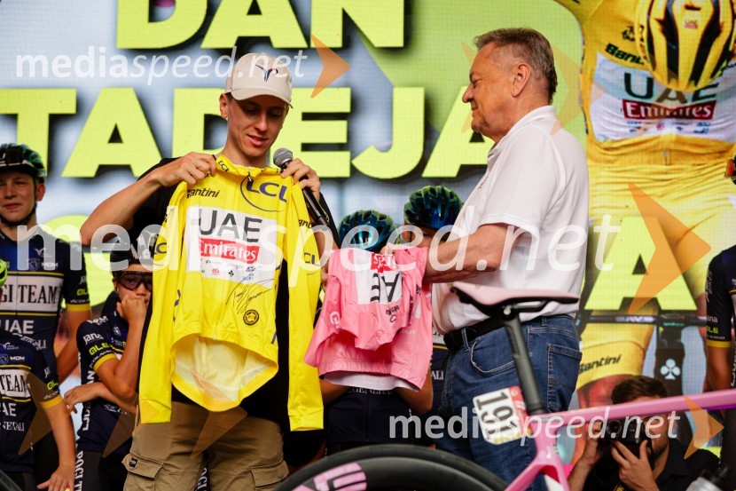  Tadej Pogačar, kolesar;  Zoran Janković, župan, Mestna občina LjubljanaSprejem Tadeja Pogačarja v Ljubljani