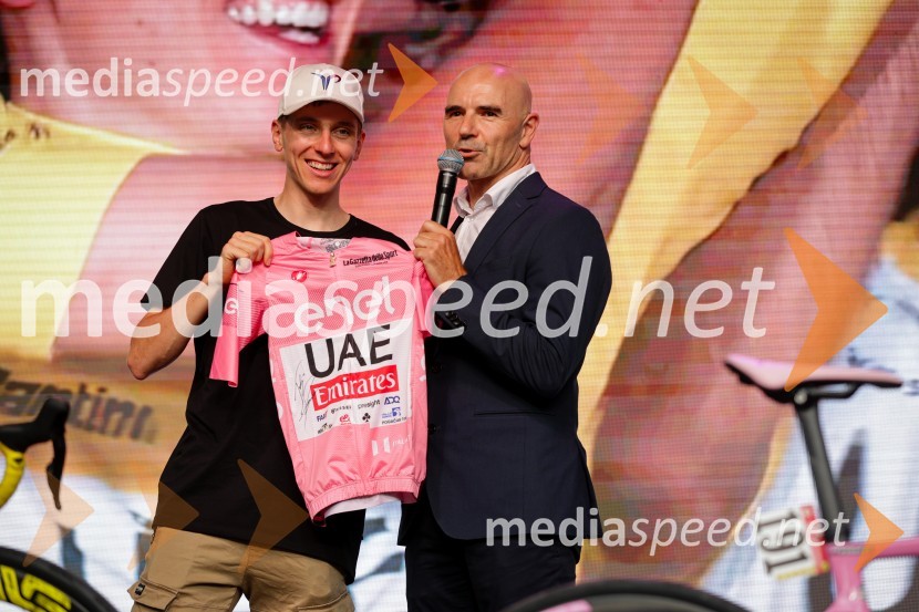  Tadej Pogačar, kolesar;  Pavel Marđonović, predsednik kolesarske zveze SlovenijaSprejem Tadeja Pogačarja v Ljubljani