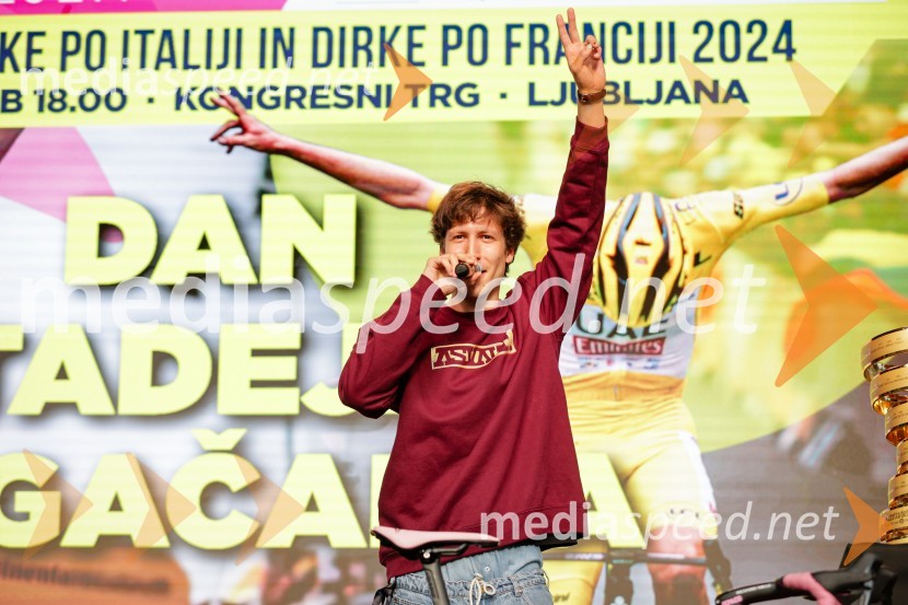  Mark Jacob Cavazza - Vazz, raperSprejem Tadeja Pogačarja v Ljubljani