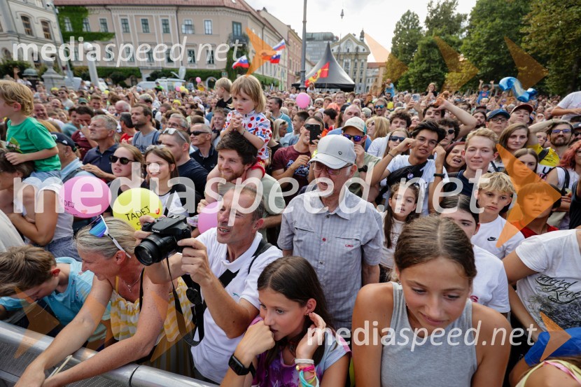 Sprejem Tadeja Pogačarja v Ljubljani