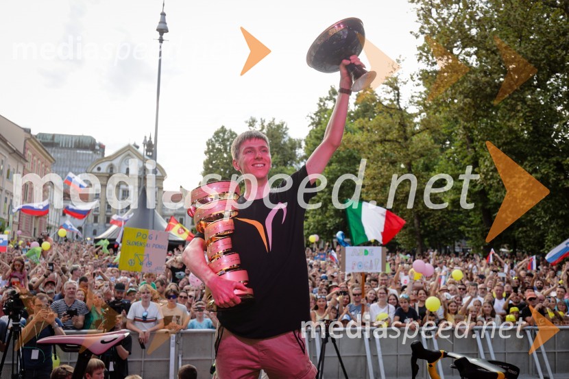  Tadej Pogačar, kolesarSprejem Tadeja Pogačarja v Ljubljani