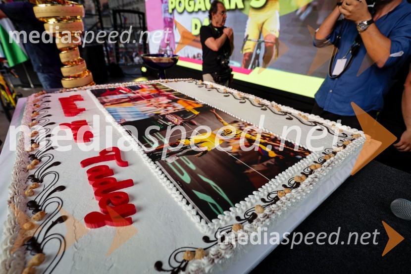 Sprejem Tadeja Pogačarja v Ljubljani