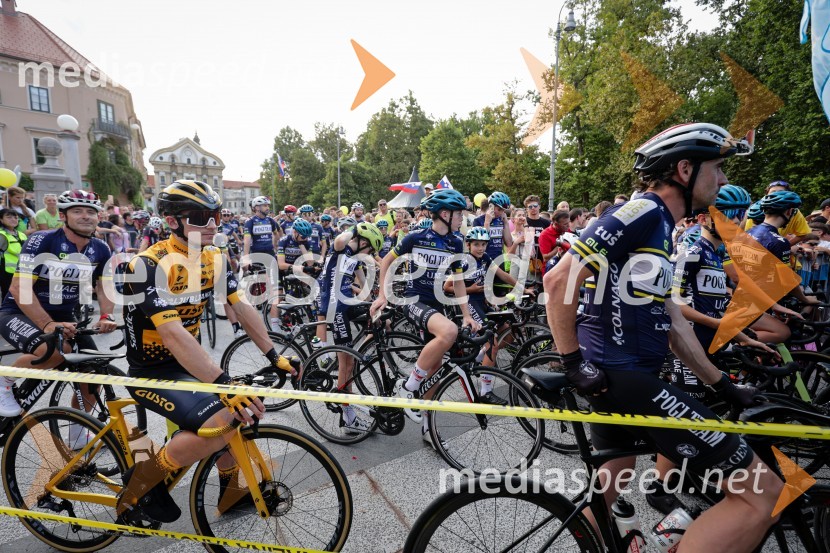 Sprejem Tadeja Pogačarja v Ljubljani