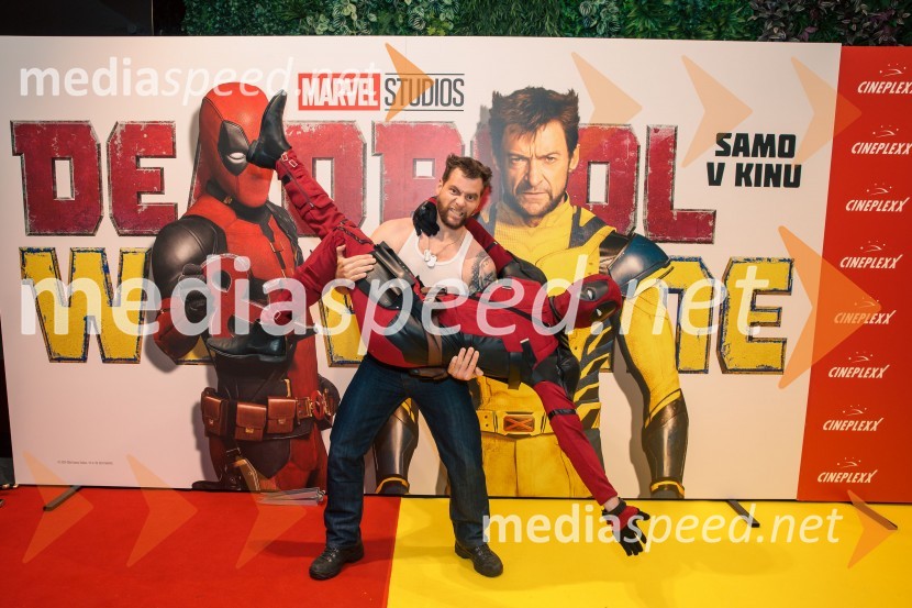  Jurij K. Koya;  Matic  Gaiser, cosplayer, costumerVečer superjunakov s filmom Deadpool & Wolverine v Cineplexx Ljubljana