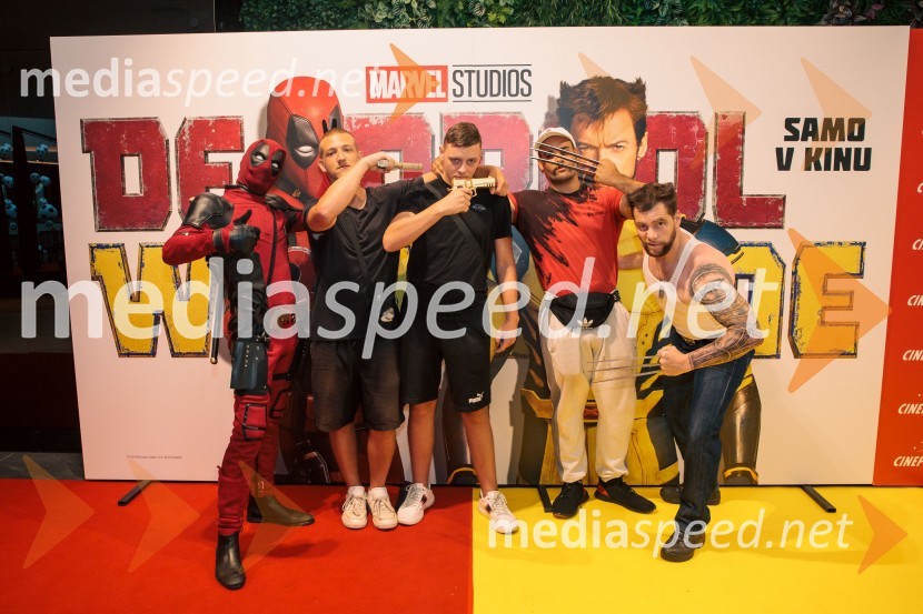  Matic  Gaiser, cosplayer, costumer;  ... ;  ... ;  ... ;  Jurij K. KoyaVečer superjunakov s filmom Deadpool & Wolverine v Cineplexx Ljubljana
