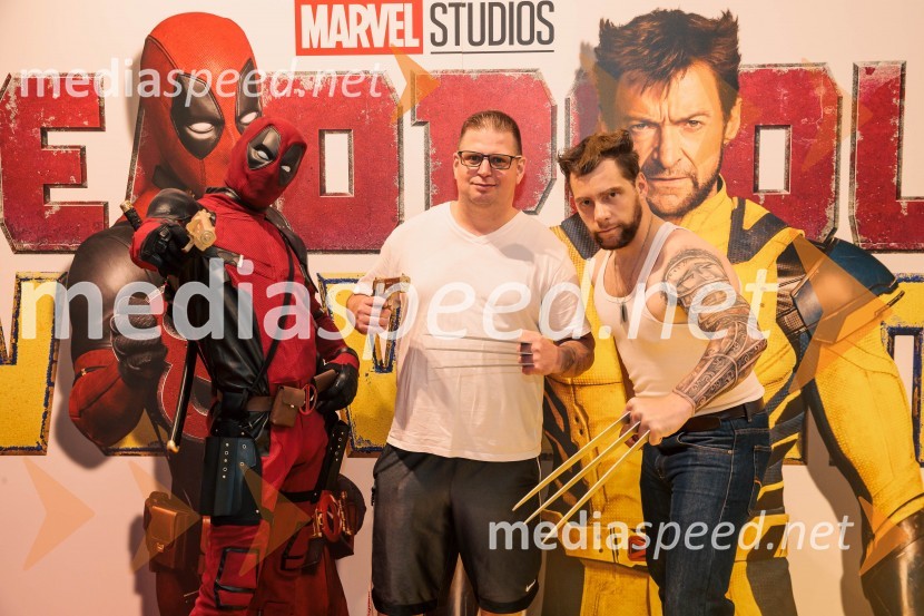  Matic  Gaiser, cosplayer, costumer;  ... ;  Jurij K. KoyaVečer superjunakov s filmom Deadpool & Wolverine v Cineplexx Ljubljana