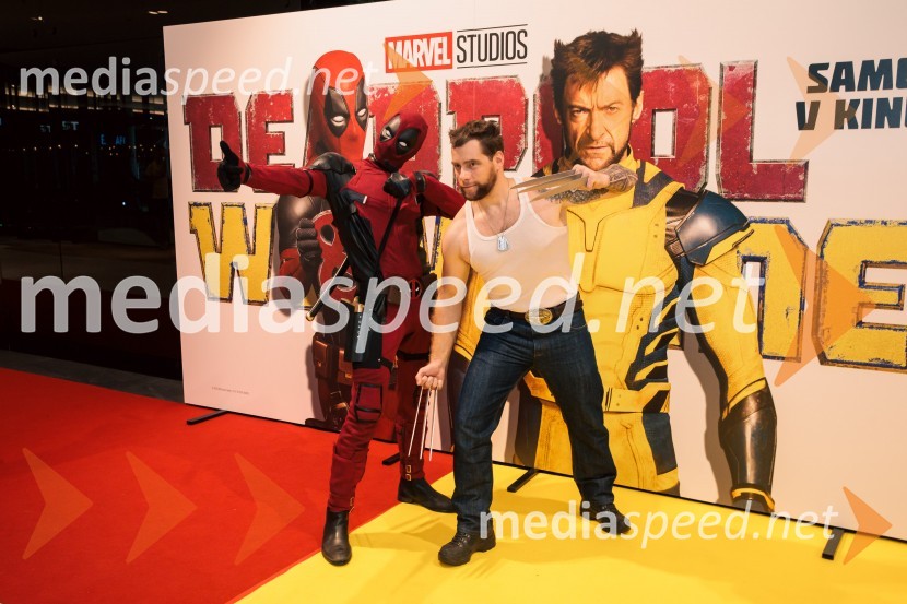  Matic  Gaiser, cosplayer, costumer;  Jurij K. KoyaVečer superjunakov s filmom Deadpool & Wolverine v Cineplexx Ljubljana