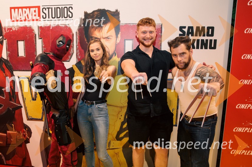  Matic  Gaiser, cosplayer, costumer;  ... ;  ... ;  Kaja Kočevar- Kaya Solo, vlogerkaVečer superjunakov s filmom Deadpool & Wolverine v Cineplexx Ljubljana