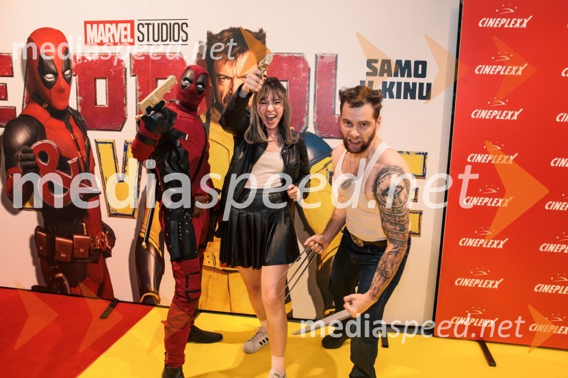  Matic  Gaiser, cosplayer, costumer;  Kaja Kočevar- Kaya Solo, vlogerka;  Jurij K. KoyaVečer superjunakov s filmom Deadpool & Wolverine v Cineplexx Ljubljana