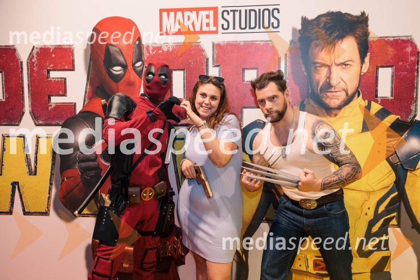  Matic  Gaiser, cosplayer, costumer;  ... ;  Jurij K. KoyaVečer superjunakov s filmom Deadpool & Wolverine v Cineplexx Ljubljana