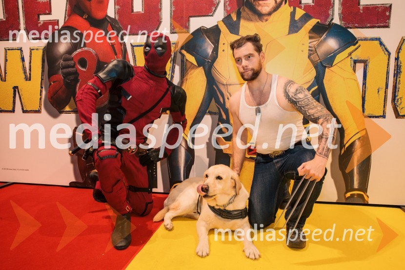  Matic  Gaiser, cosplayer, costumer;  Jurij K. KoyaVečer superjunakov s filmom Deadpool & Wolverine v Cineplexx Ljubljana