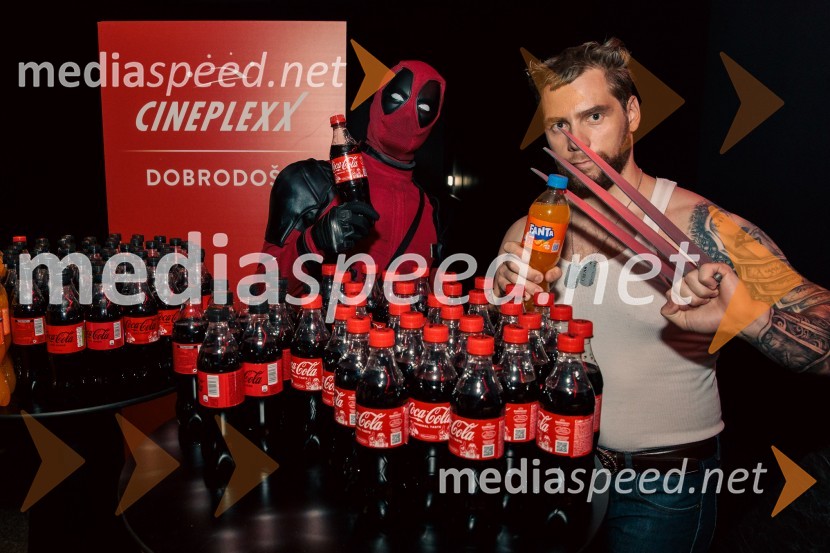  Matic  Gaiser, cosplayer, costumer;  Jurij K. KoyaVečer superjunakov s filmom Deadpool & Wolverine v Cineplexx Ljubljana