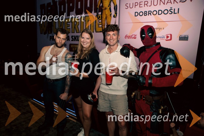  Jurij K. Koya;  ... ;  David Dobrikovic;  Matic  Gaiser, cosplayer, costumerVečer superjunakov s filmom Deadpool & Wolverine v Cineplexx Ljubljana