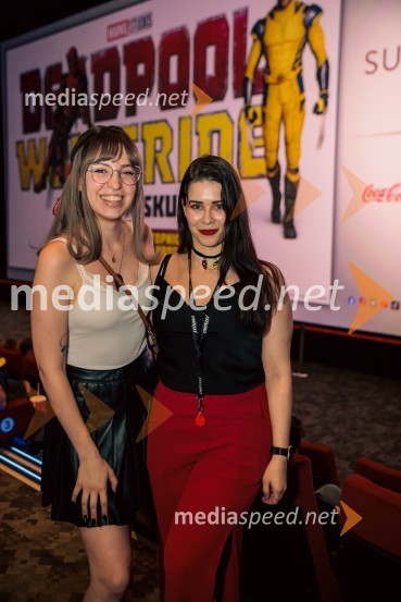  Kaja Kočevar- Kaya Solo, vlogerka;  Simona Bračun Rok, CineplexxVečer superjunakov s filmom Deadpool & Wolverine v Cineplexx Ljubljana