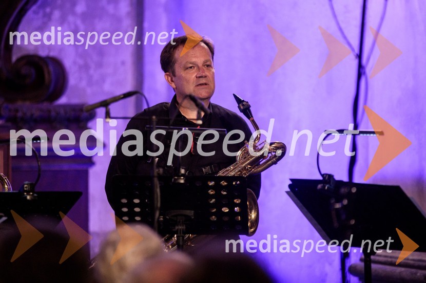  Dejan Prešiček, baritonski saksofon, 4 Saxess EnsembleKvartet saksofonov Ensemble 4Saxess na Ljubljana Festivalu