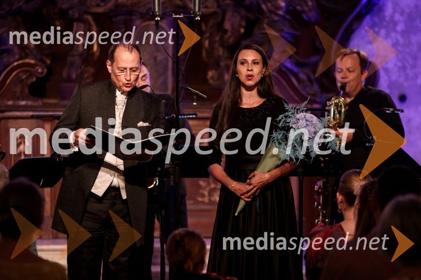  Gabriel Lipuš, bariton;  Mojca Bitenc, sopran;  Dejan Prešiček, baritonski saksofon, 4 Saxess EnsembleKvartet saksofonov Ensemble 4Saxess na Ljubljana Festivalu