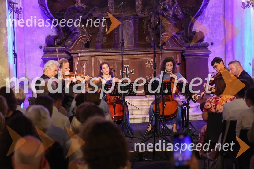  Gary Levinson, violinist;  Anton Iljunin, violinist;  Inbal Segev, violončelo;  Ani Aznavoorian, violončelo;  Adam Savage, viola;  Michael Klotz, violaViolinist Gary Levinson in prijatelji na 72. Ljubljana Festivalu