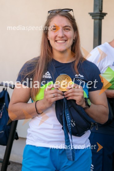  Andreja Leški, judoistkaSprejem slovenskih olimpijcev na Kongresnem trgu