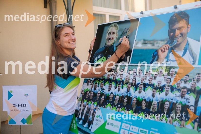  Andreja Leški, judoistkaSprejem slovenskih olimpijcev na Kongresnem trgu