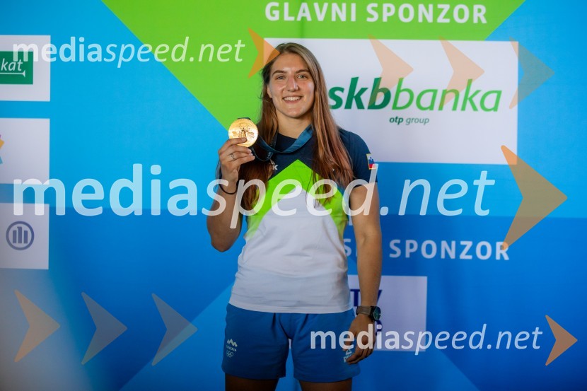  Andreja Leški, judoistkaSprejem slovenskih olimpijcev na Kongresnem trgu
